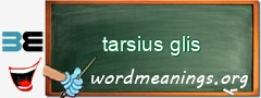 WordMeaning blackboard for tarsius glis